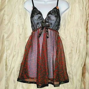 🛍️$45, 4.99⛵🛍️ NEW Sexy Babydoll 2 pc Set Sequins Sparkle, L VALENTINE'S